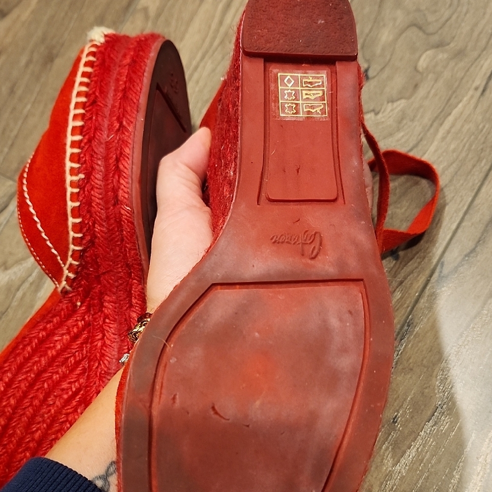 Castaner Red Espadrille Wedges. Like New! Purchased In PARIS - Picture 4 of 4